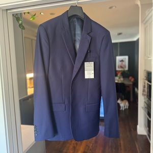 Topman Slim Fit Blazer - Navy - Size 38